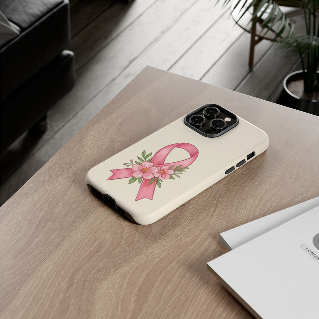 Floral Breast Cancer Awareness Case