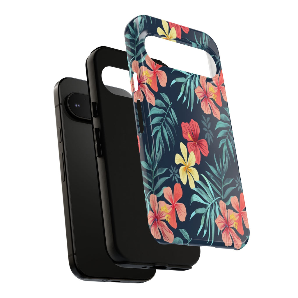 Tropical Hibiscus Navy Case