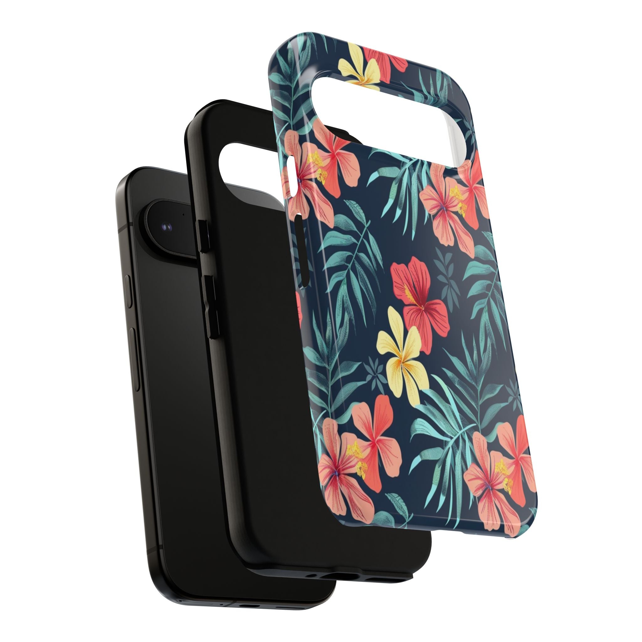 Tropical Hibiscus Navy Case
