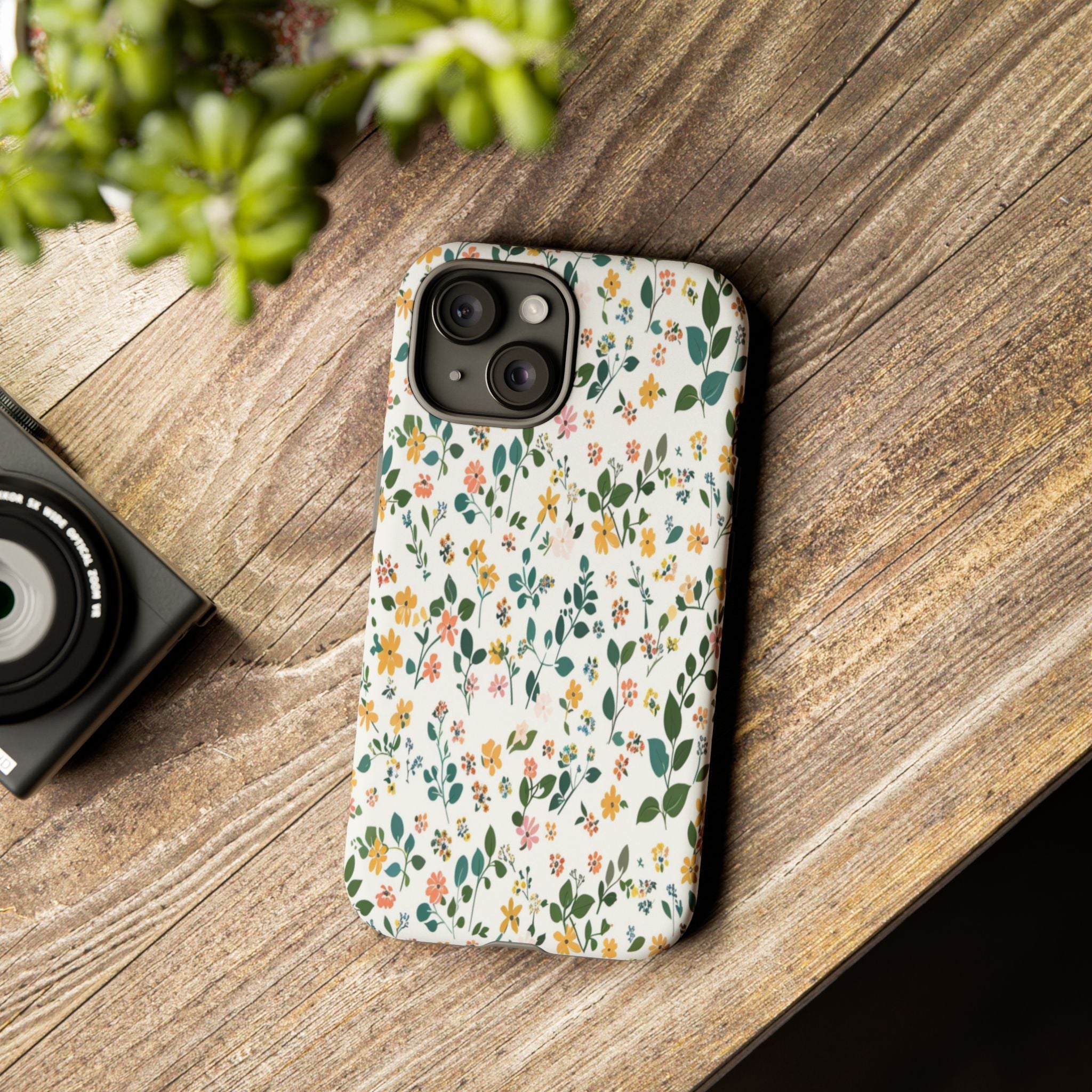 Pastel Leaves and Flowers Case
