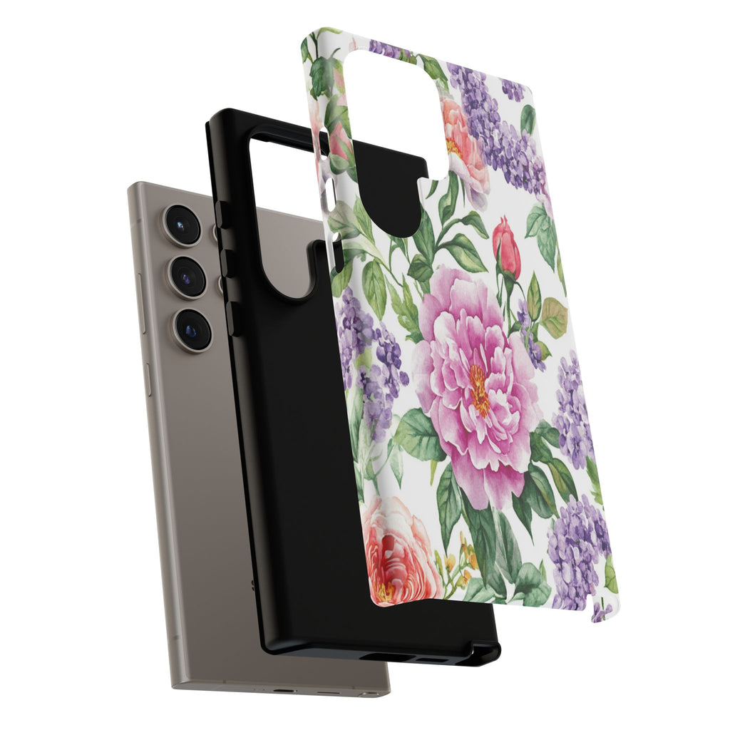 Watercolor Peonies and Lilacs Case