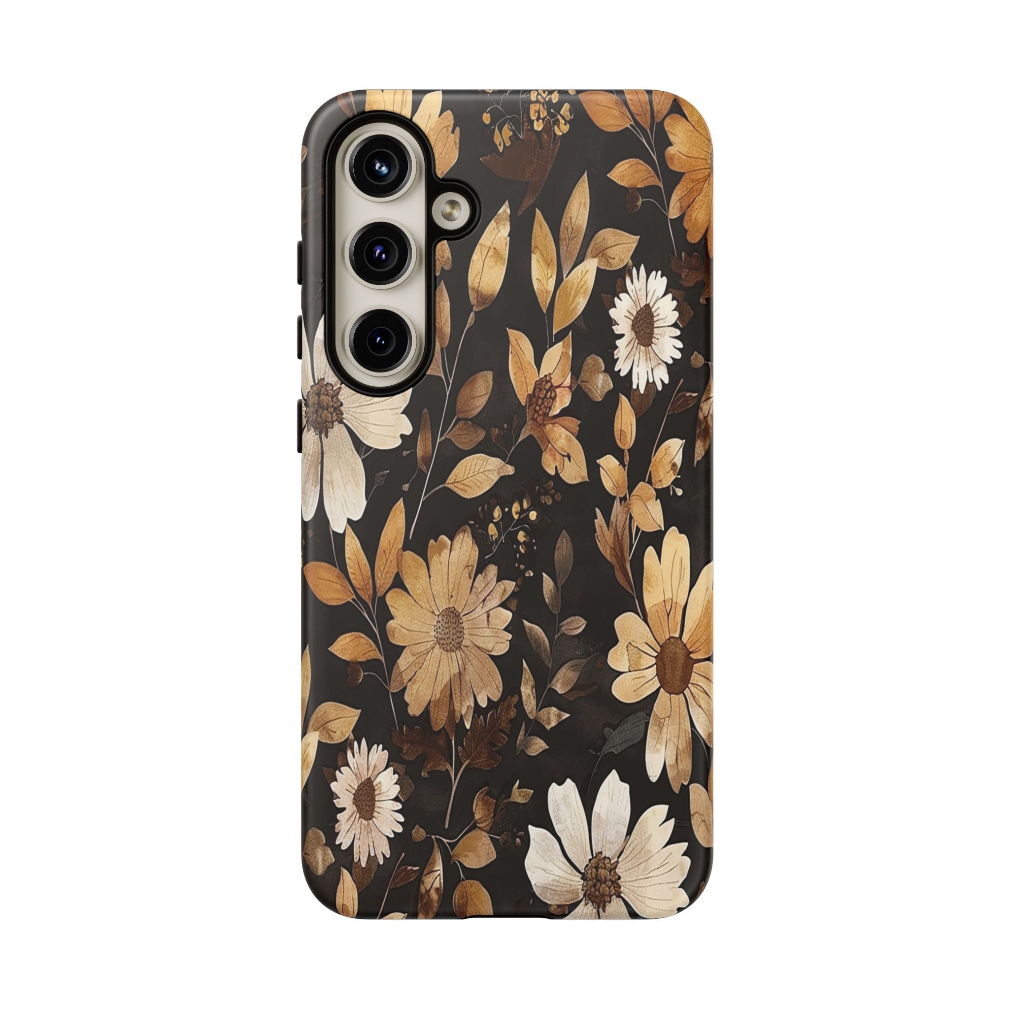 Golden Daisy Botanical on Black