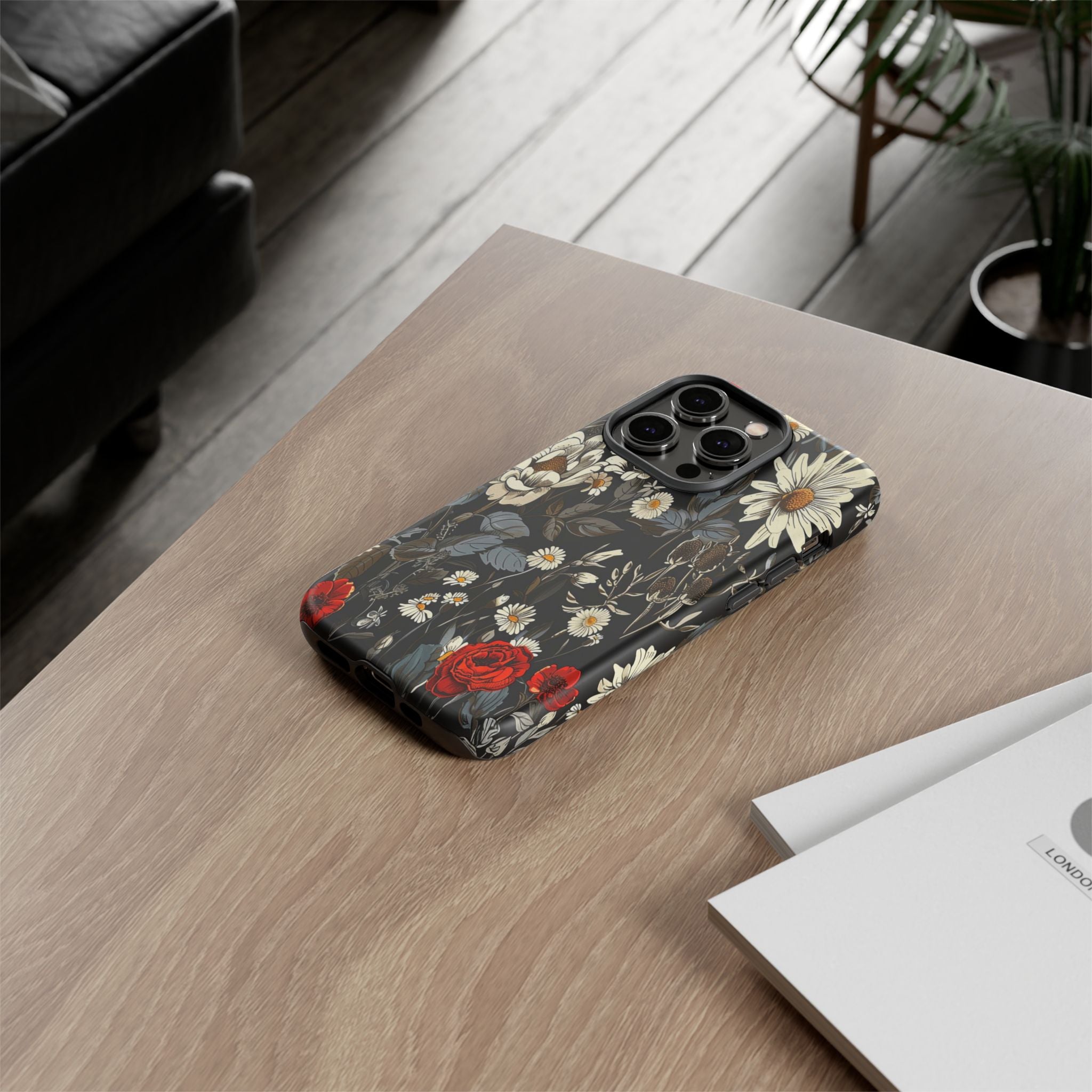 Dark Rose and Daisy Case