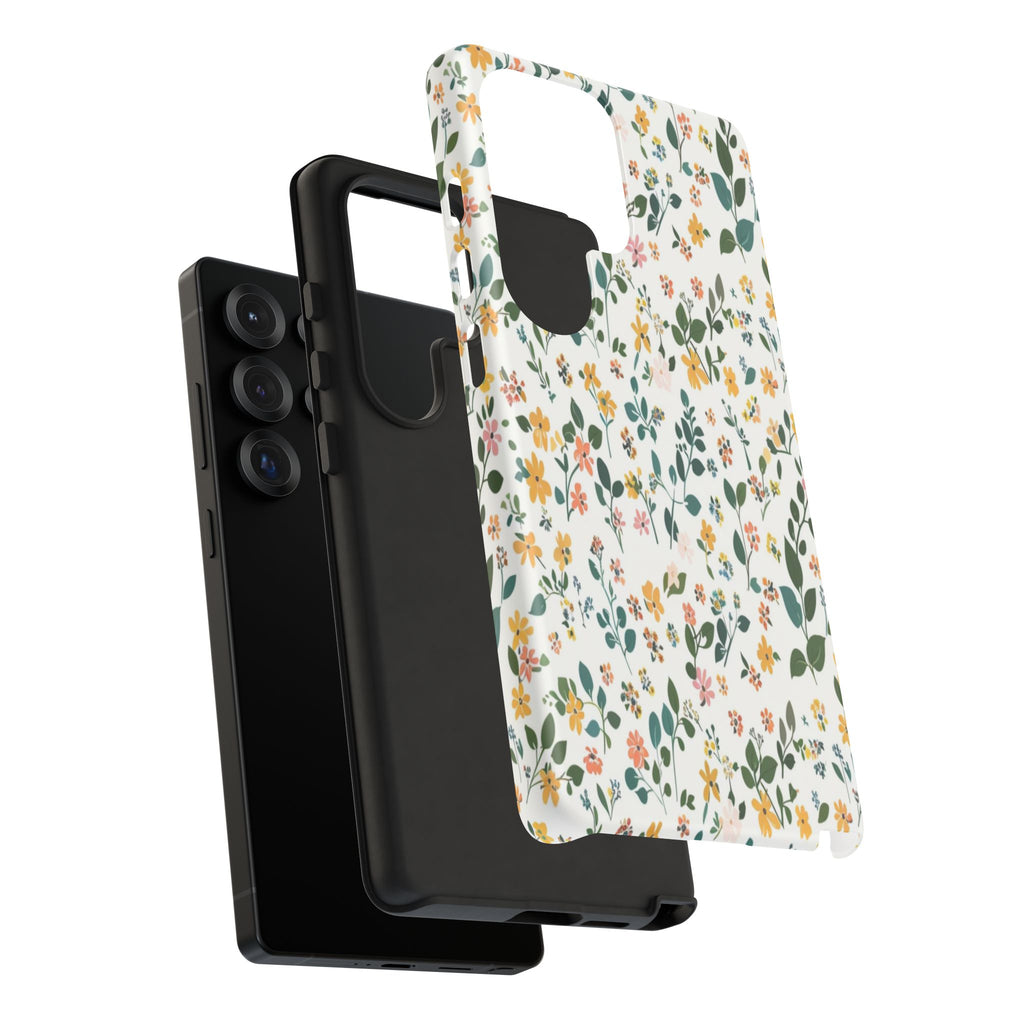 Pastel Leaves and Flowers Case