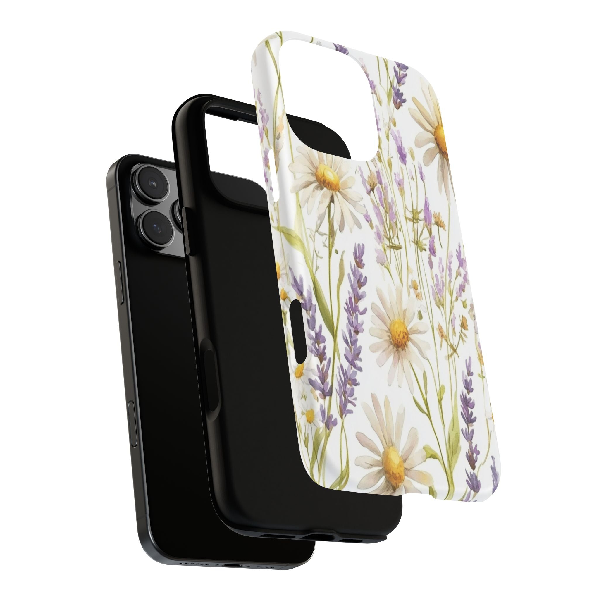 Delicate Watercolor Daisy and Lavender Case