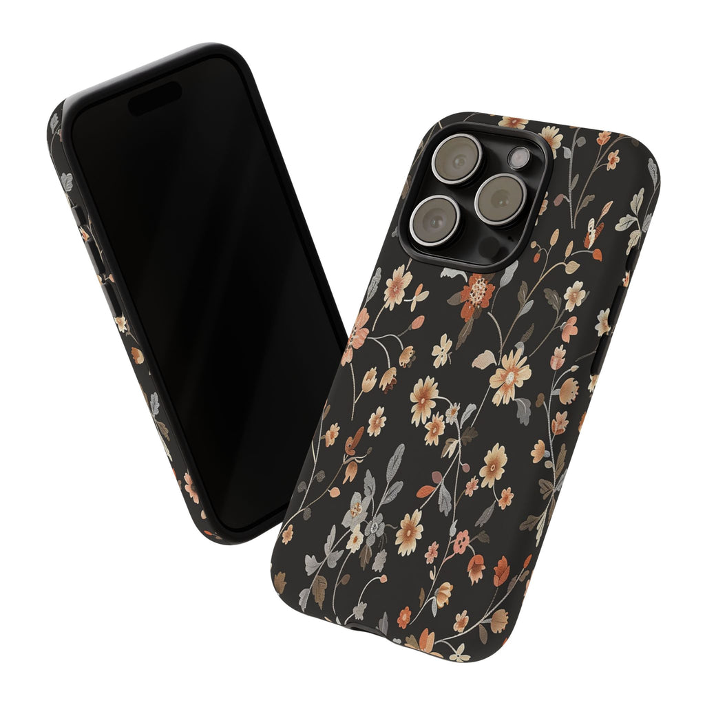 Floral Field on Black Case