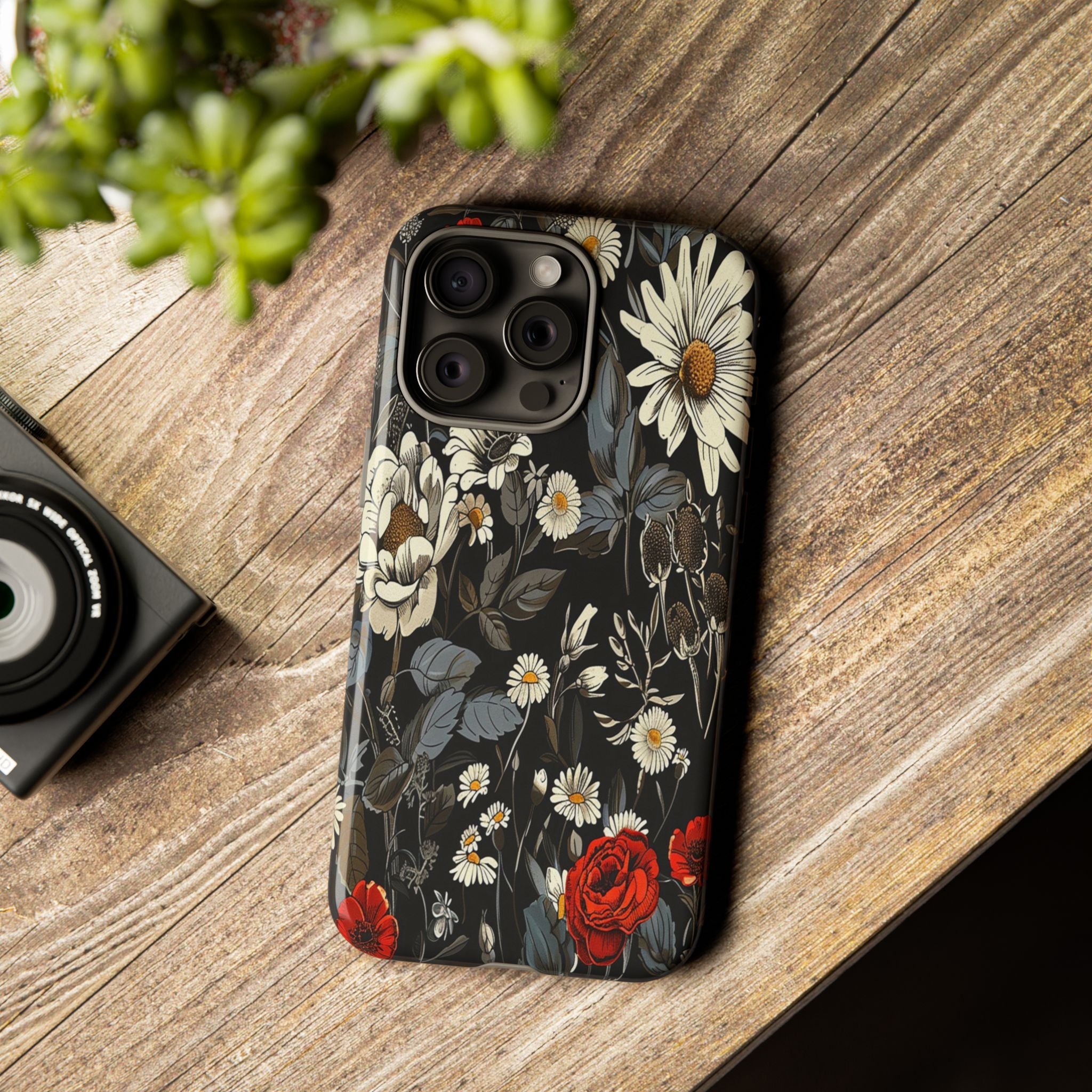 Dark Rose and Daisy Case