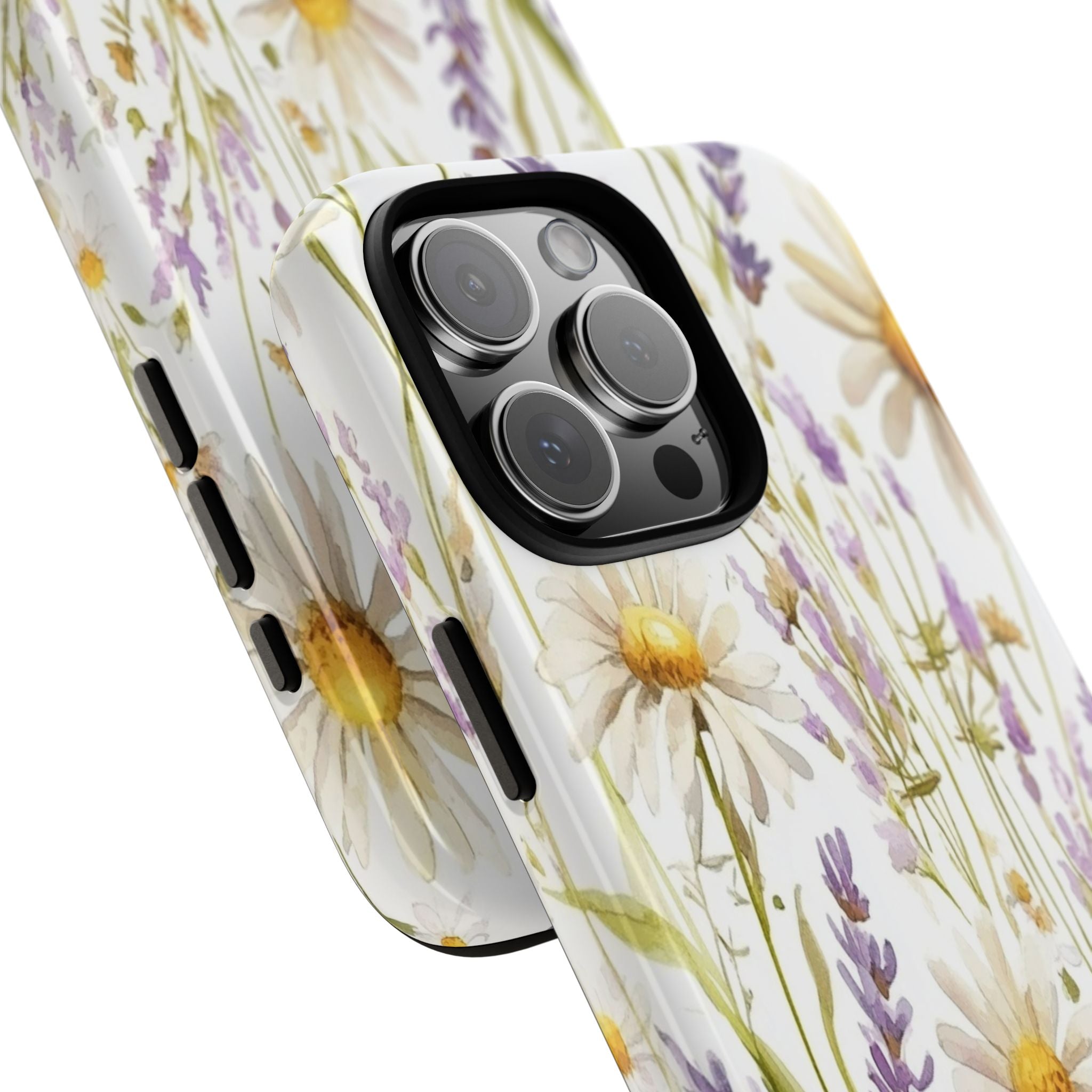 Delicate Watercolor Daisy and Lavender Case