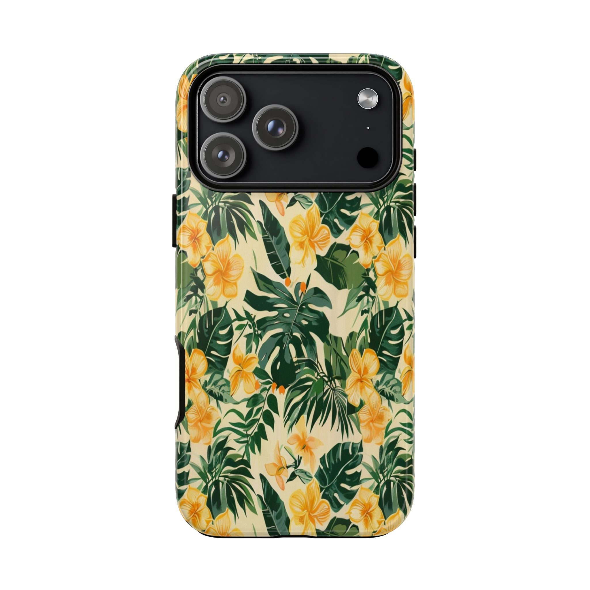 Golden Tropical Blooms