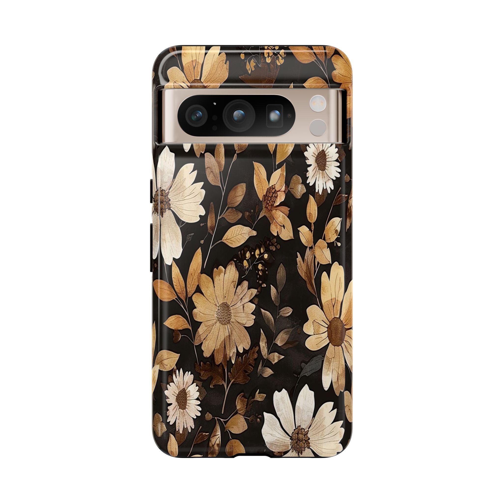 Golden Daisy Botanical on Black