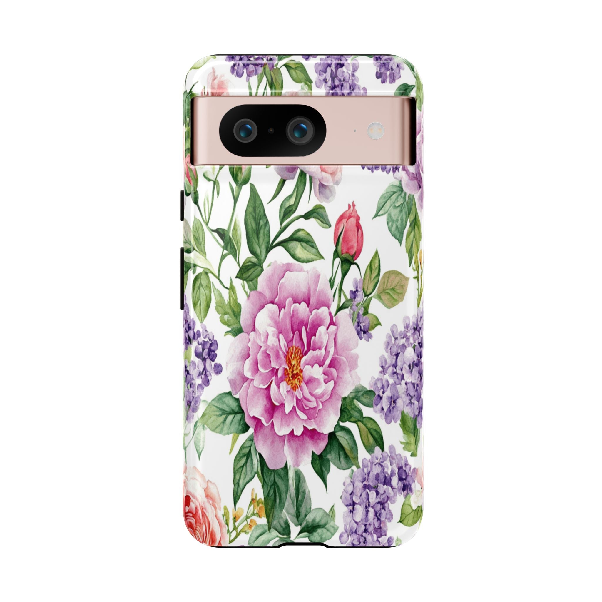 Watercolor Peonies and Lilacs