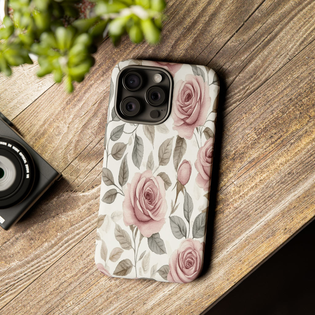 Elegant Watercolor Rose Case