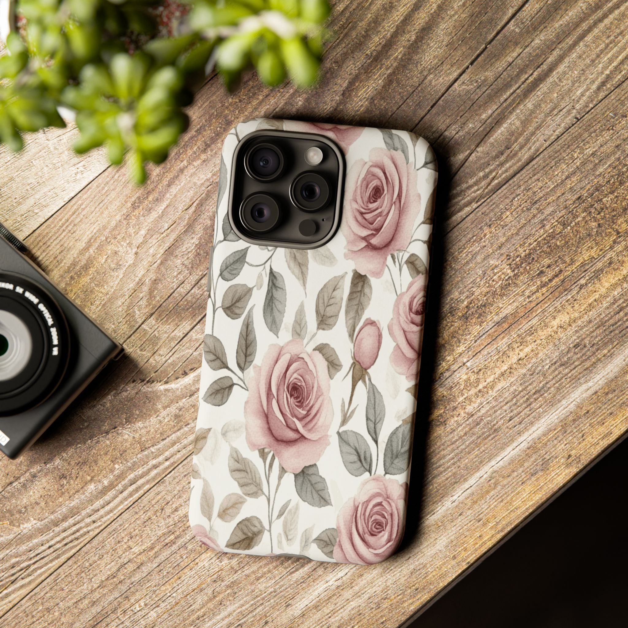 Elegant Watercolor Rose Case