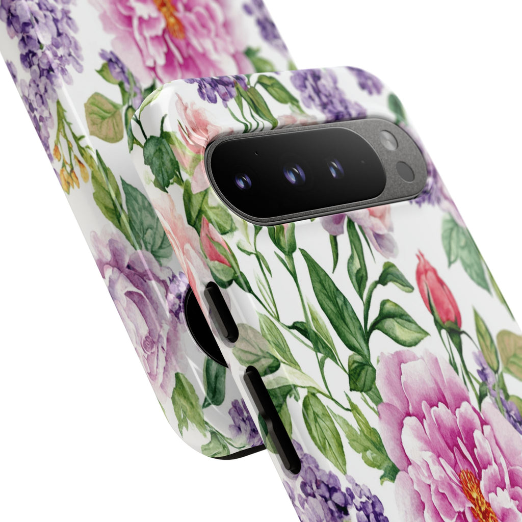 Watercolor Peonies and Lilacs Case