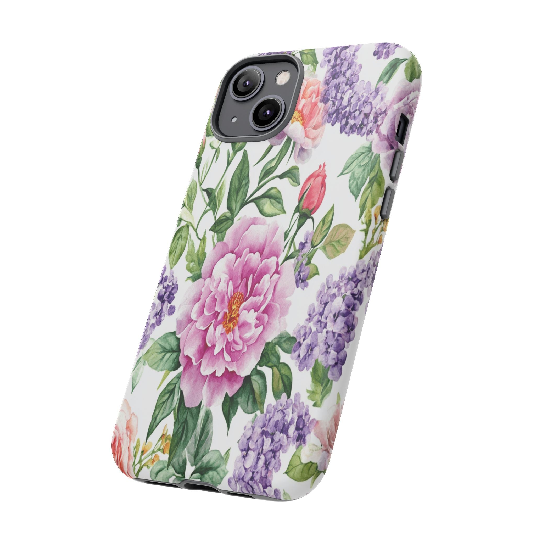 Watercolor Peonies and Lilacs Case