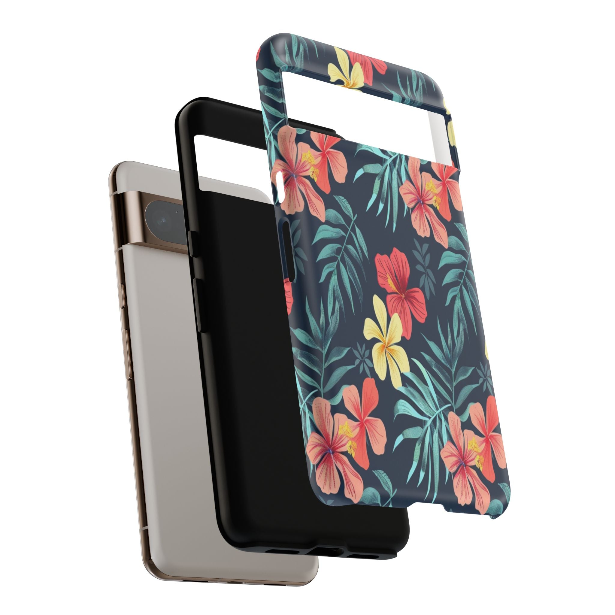 Tropical Hibiscus Navy Case