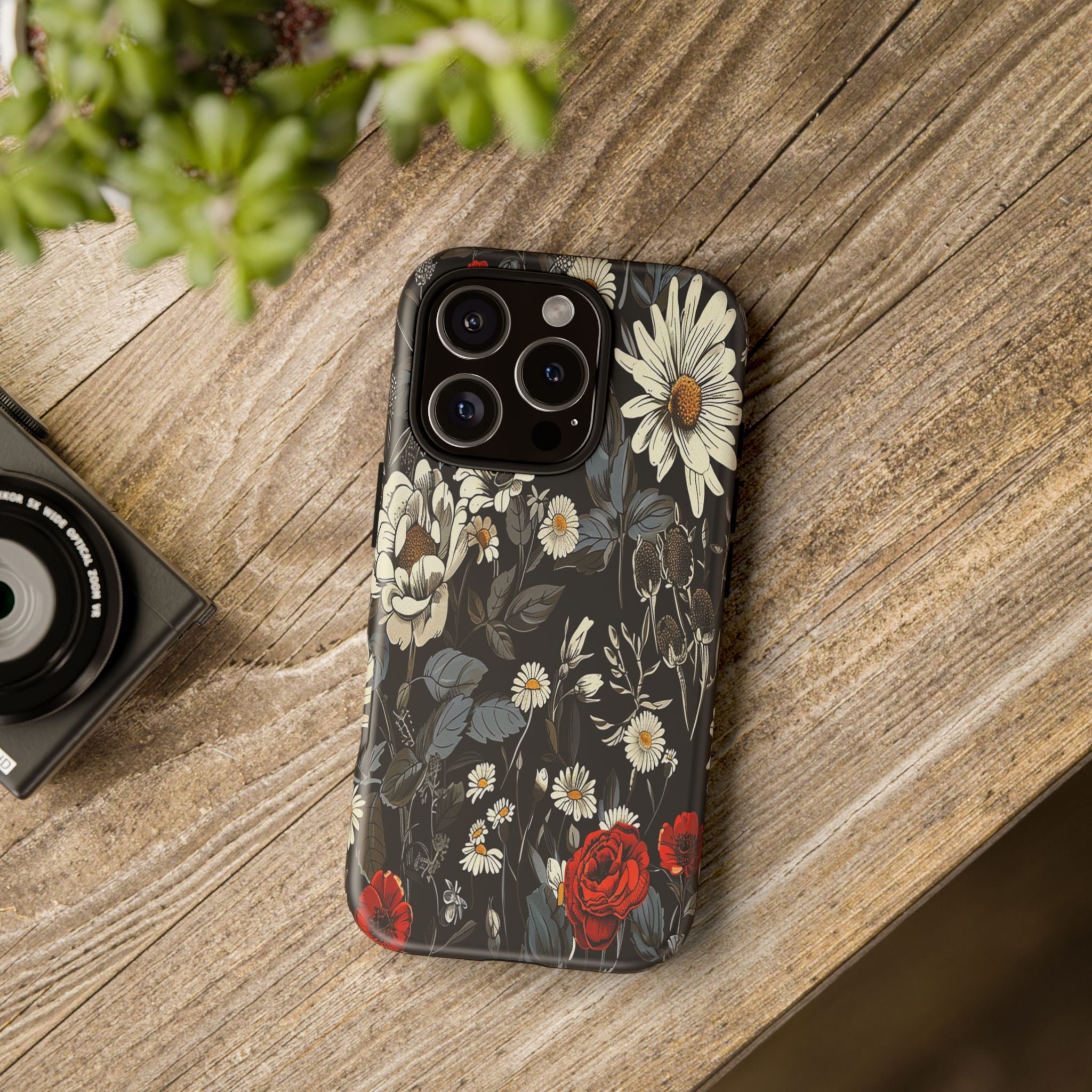 Dark Rose and Daisy Case