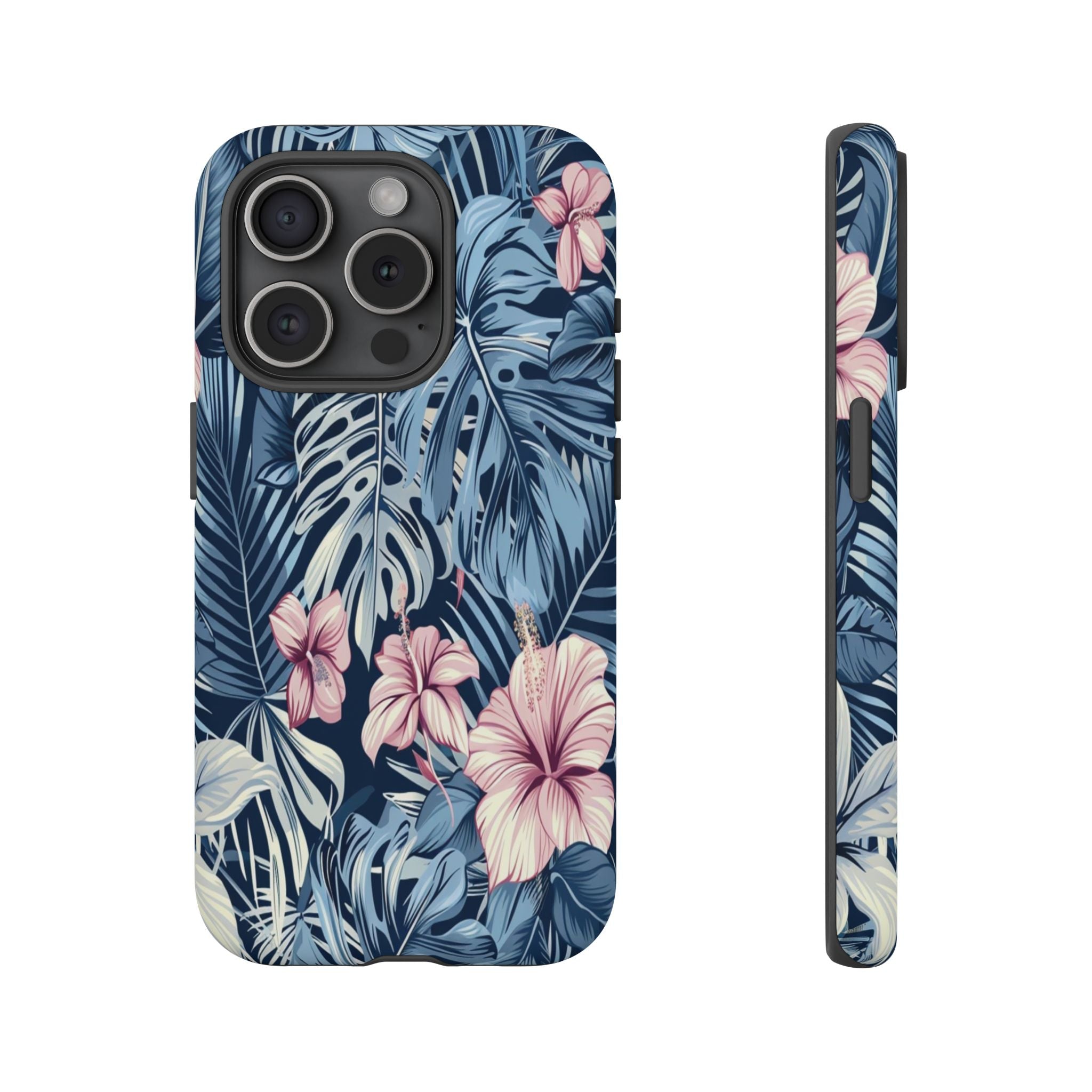 Tropical Hibiscus and Monstera Pattern
