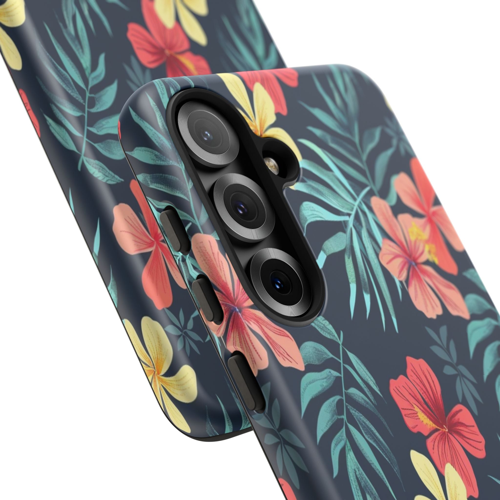 Tropical Hibiscus Navy Case