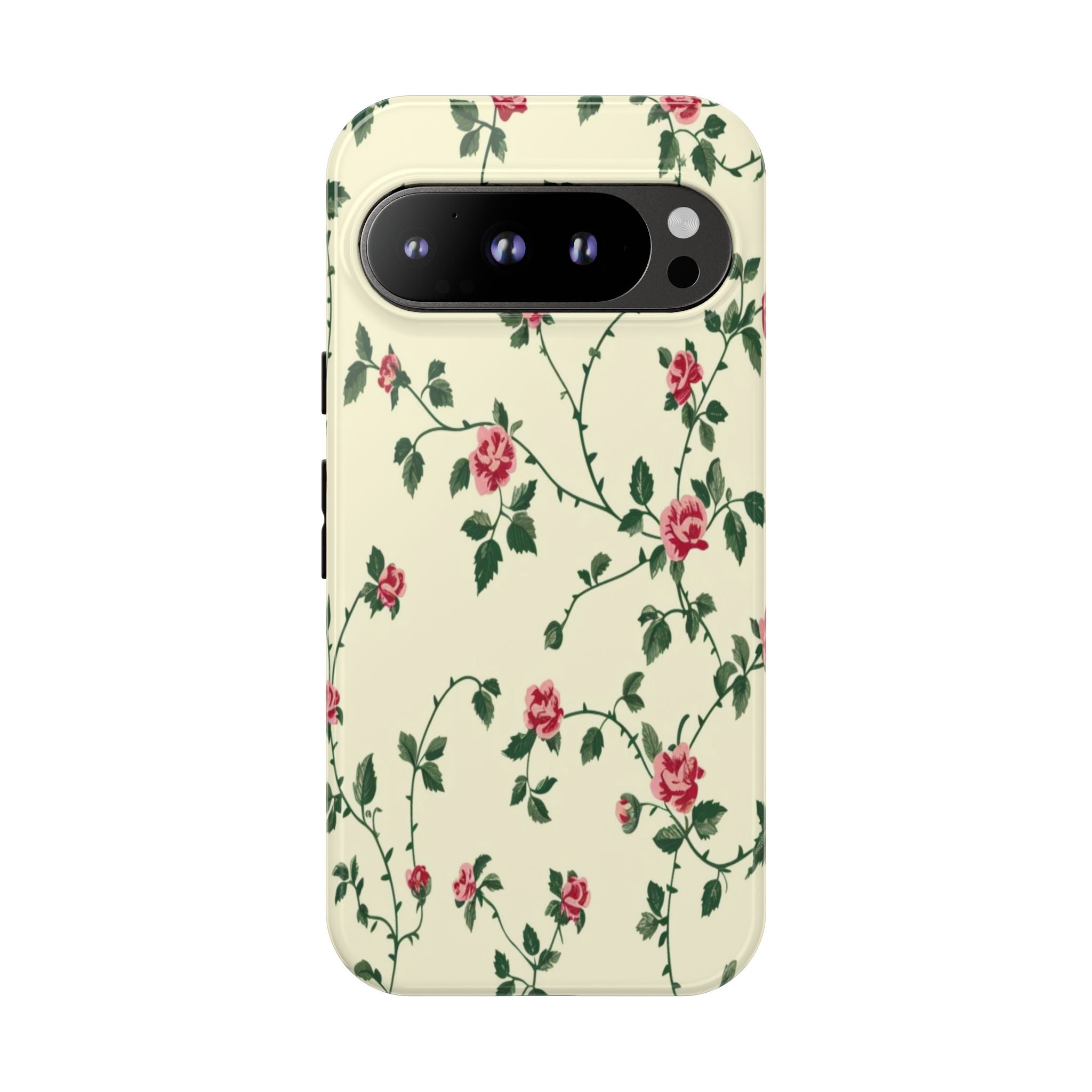 Elegant Pink Roses Victorian Botanical Wallpaper