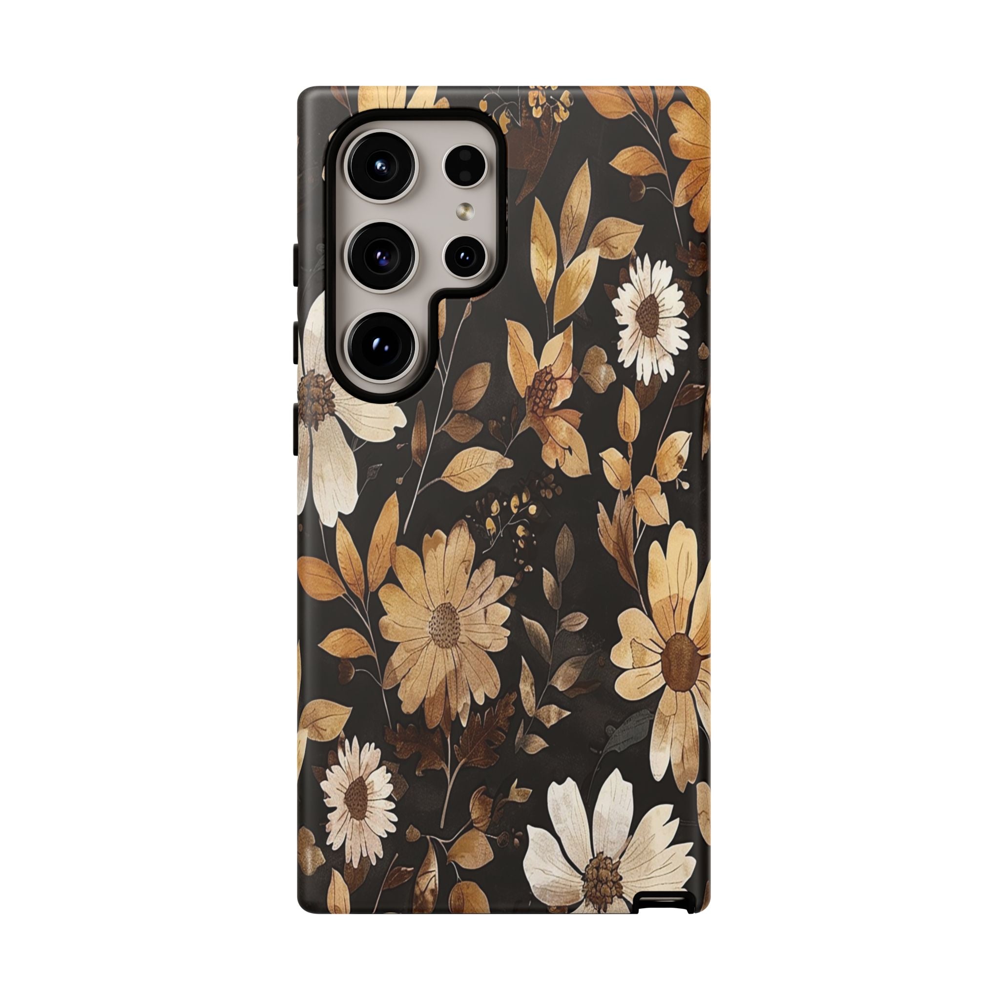 Golden Daisy Botanical on Black