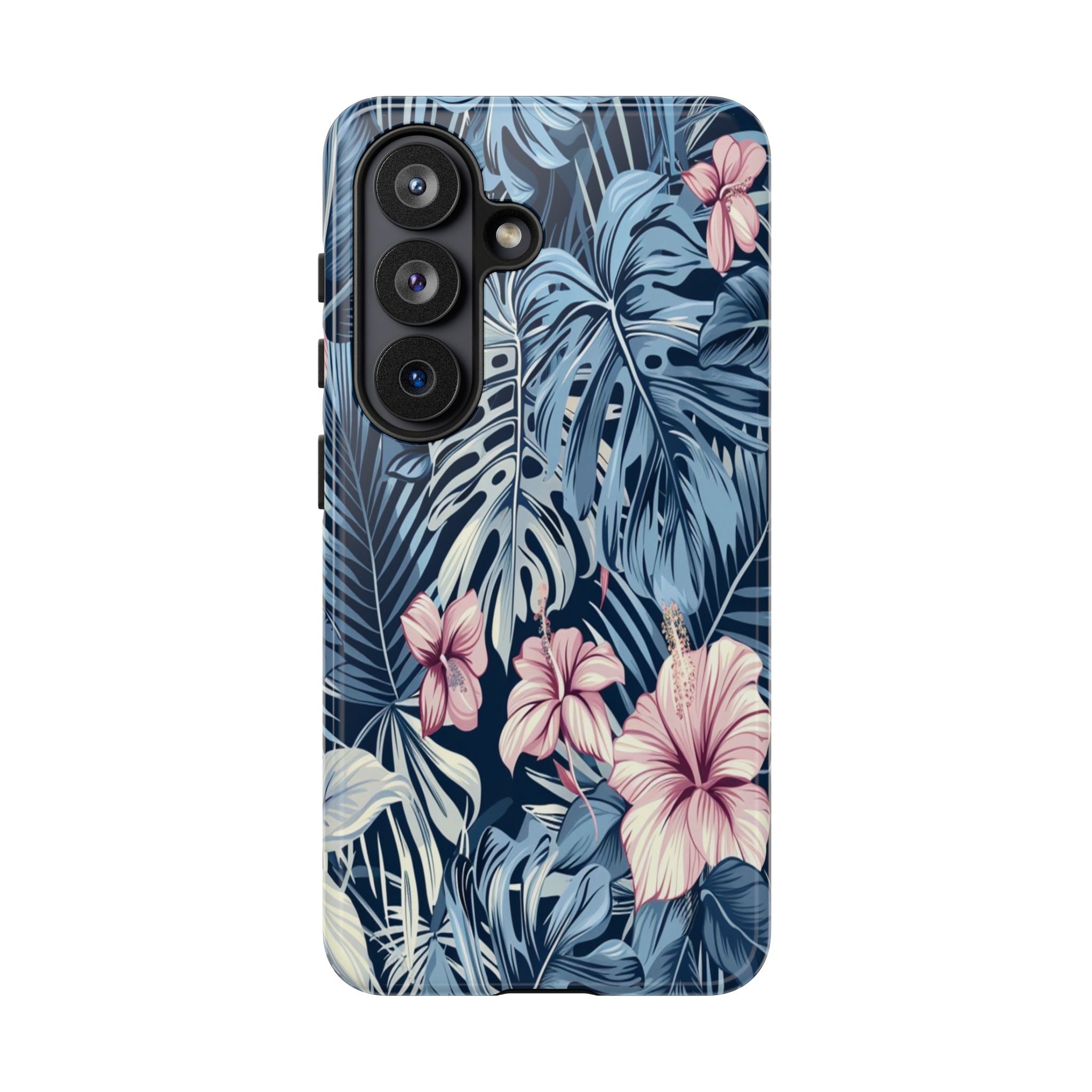 Tropical Hibiscus and Monstera Pattern