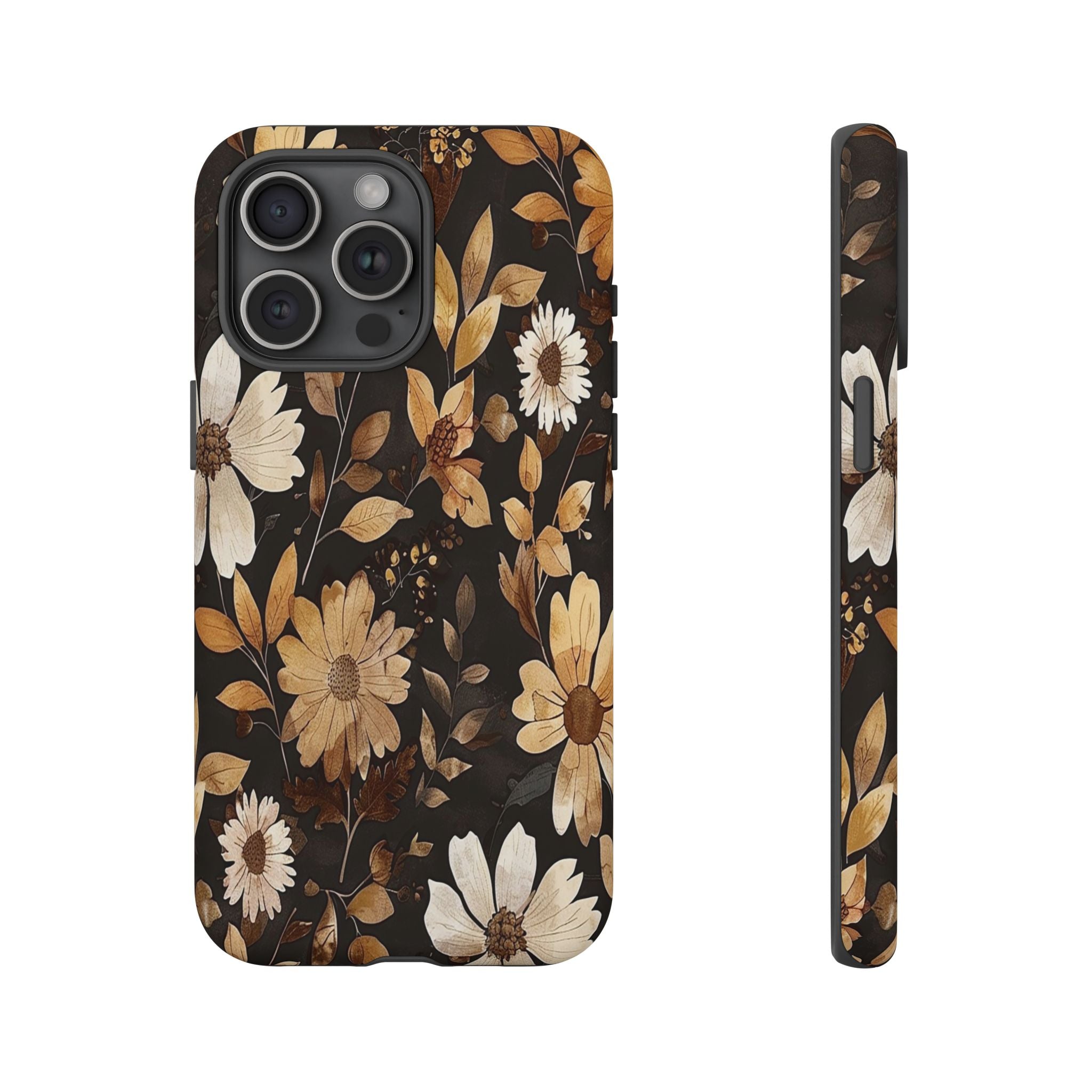 Golden Daisy Botanical on Black