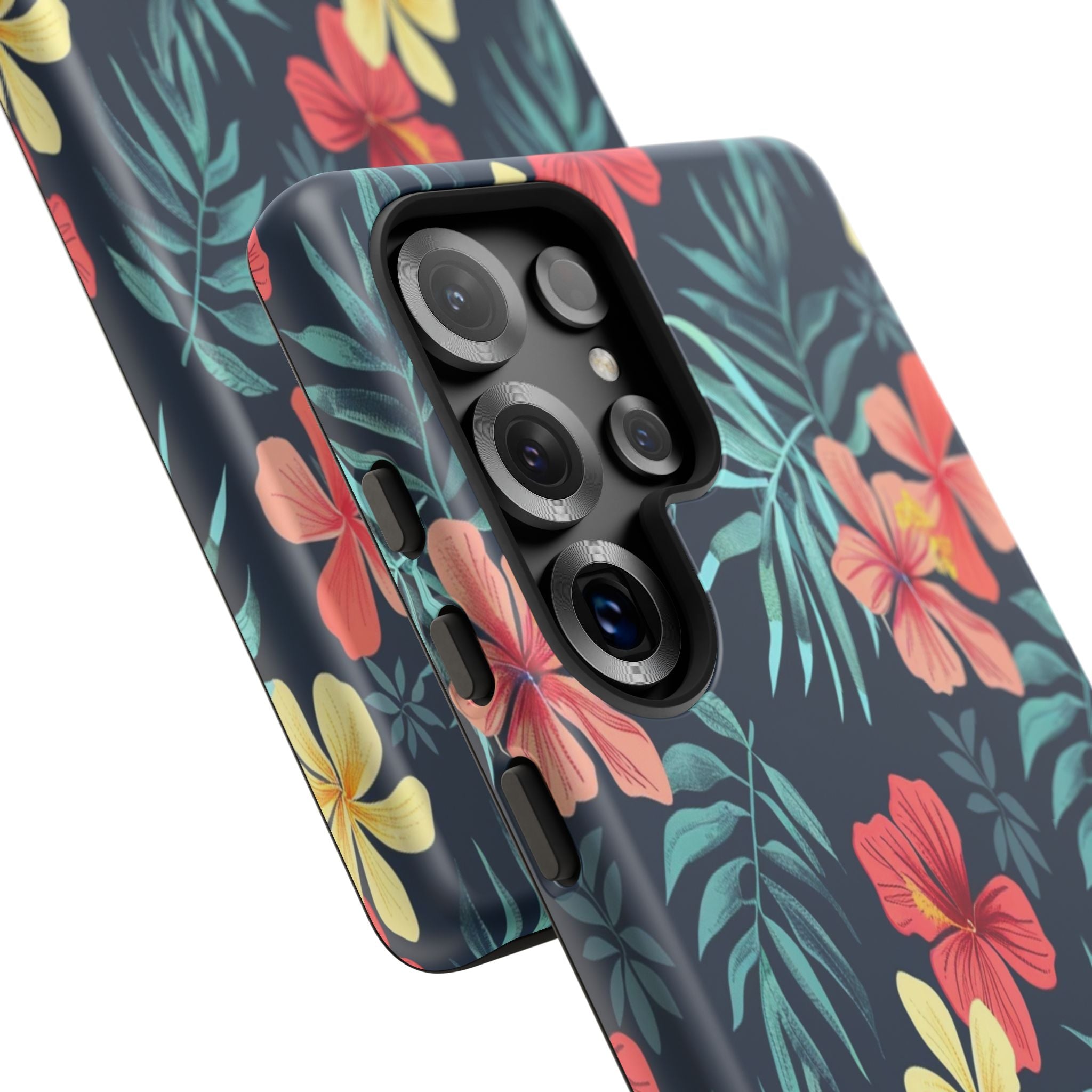 Tropical Hibiscus Navy Case