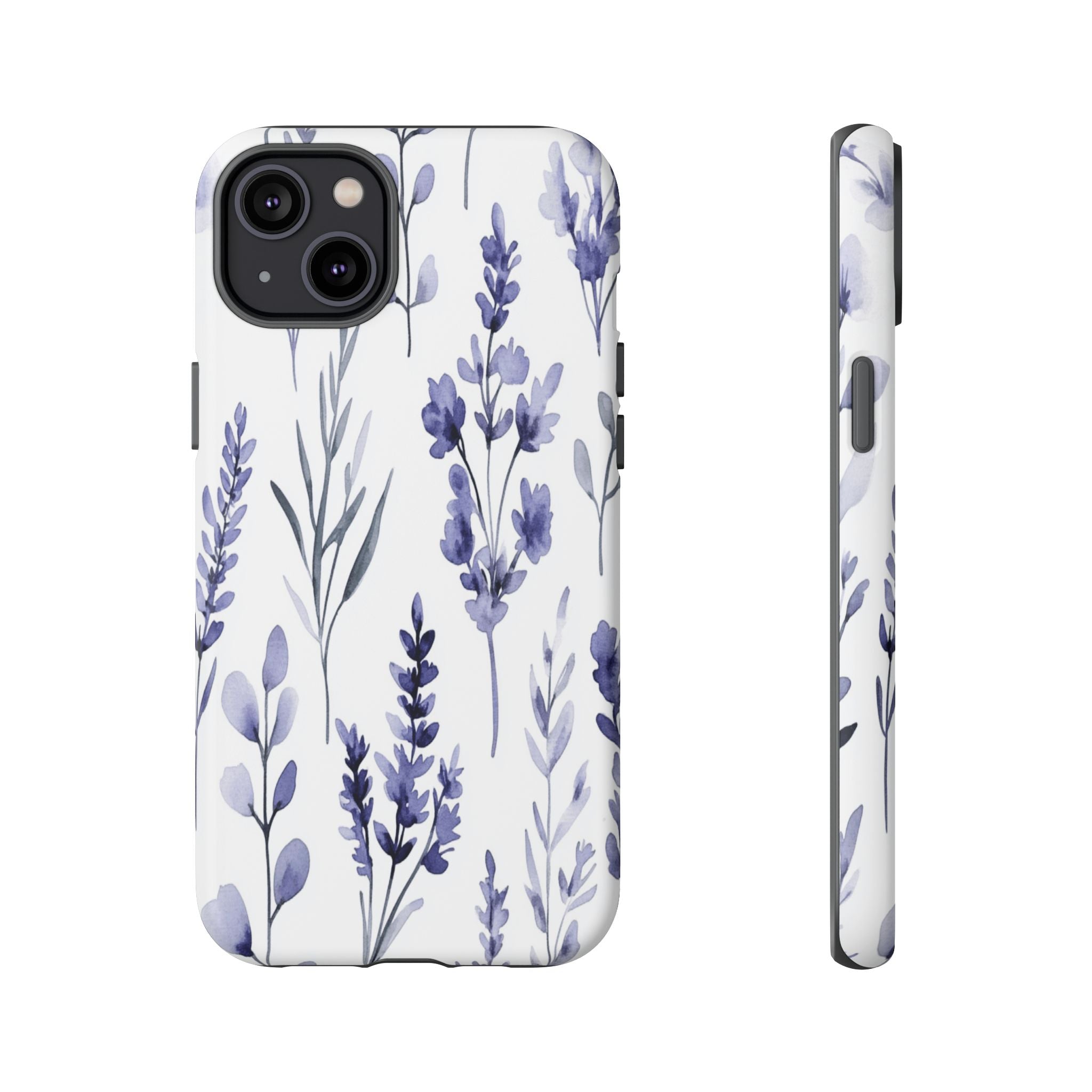 Delicate Purple Botanical Watercolor Floral Pattern
