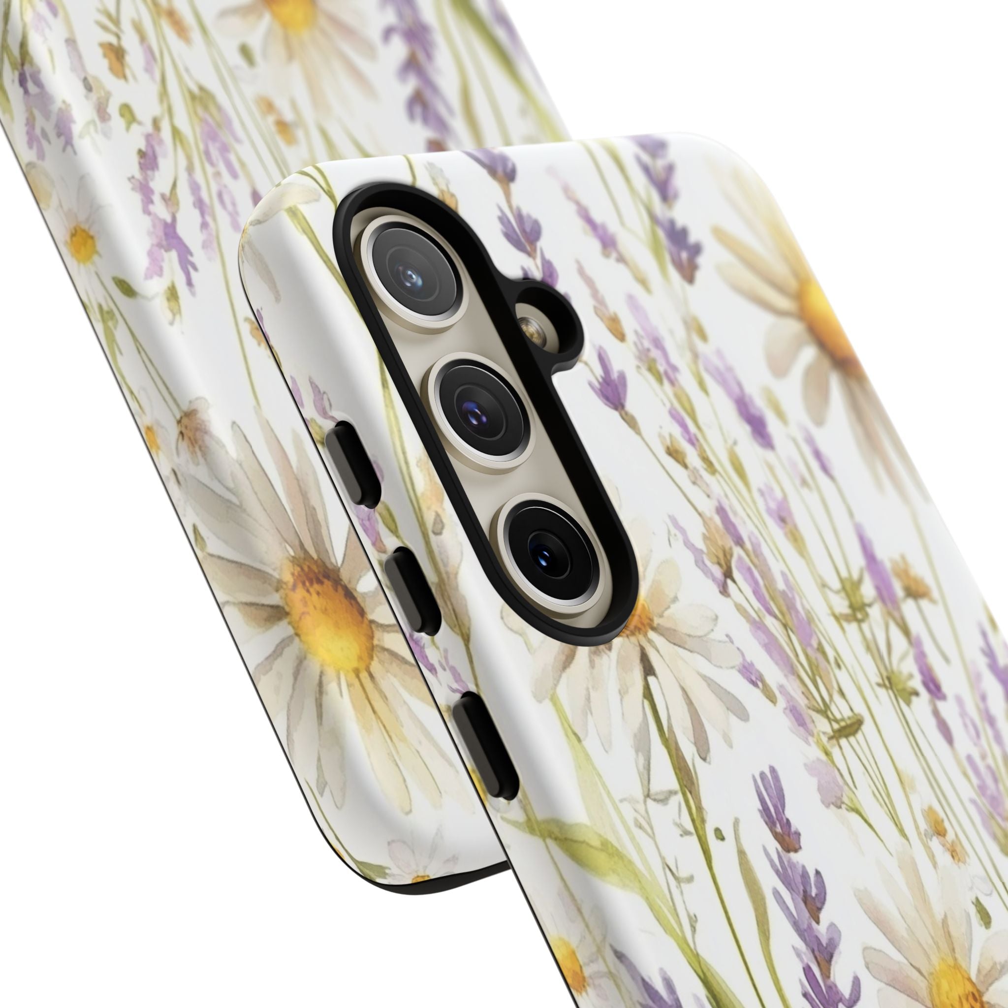 Delicate Watercolor Daisy and Lavender Case