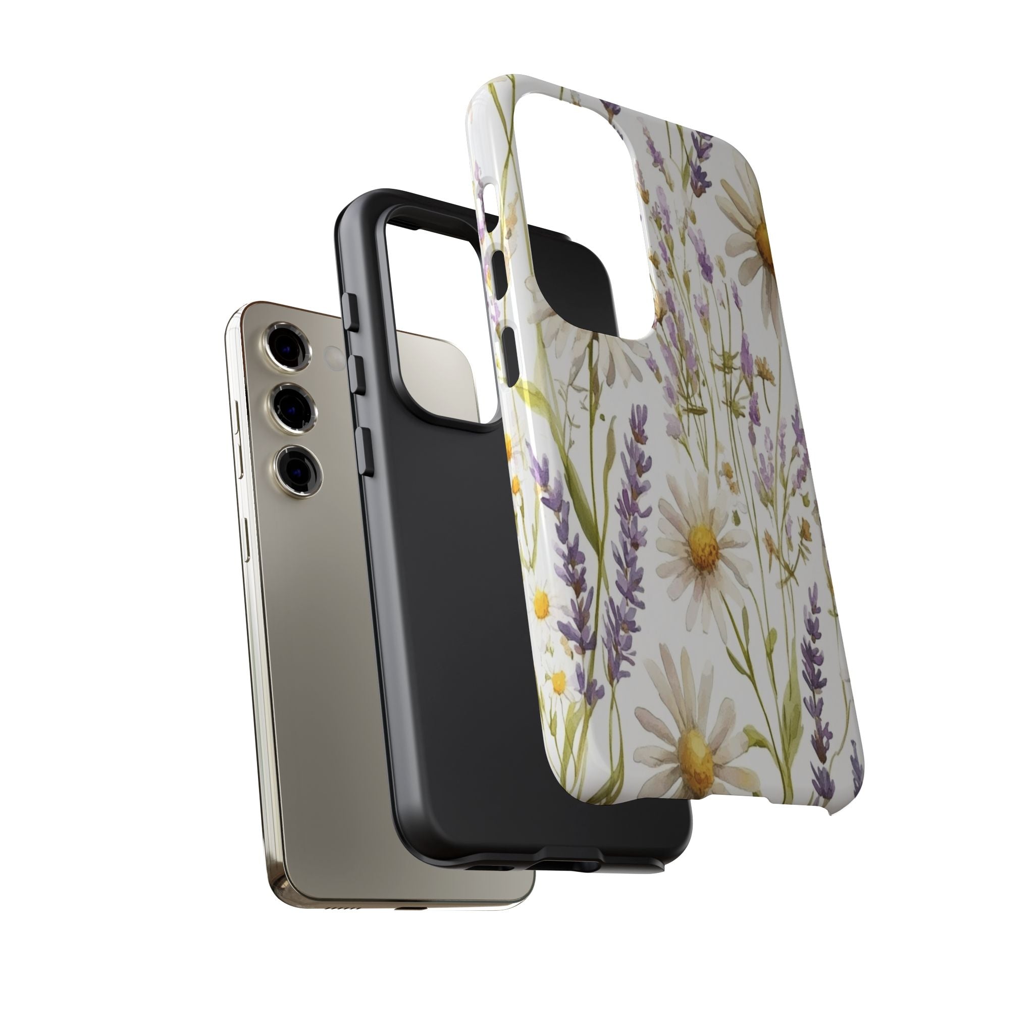 Delicate Watercolor Daisy and Lavender Case