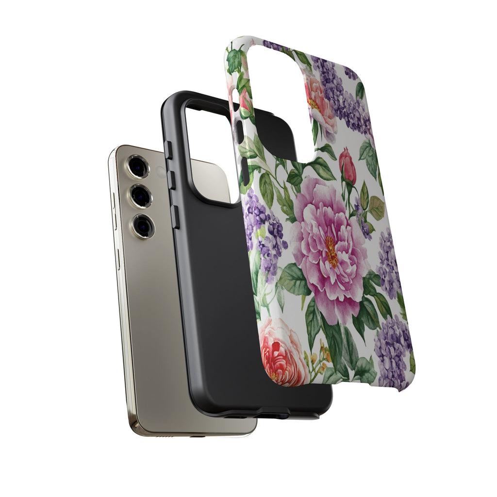 Watercolor Peonies and Lilacs Case