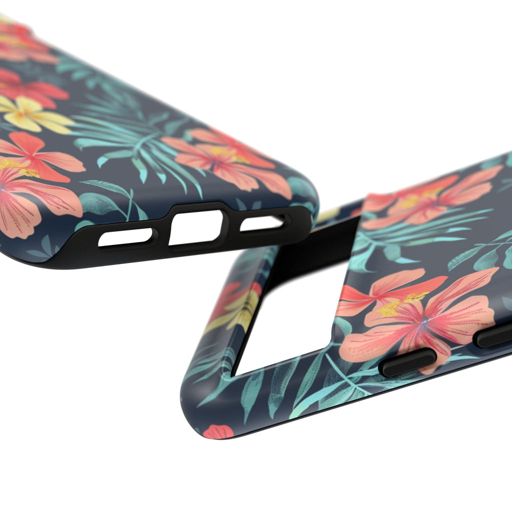 Tropical Hibiscus Navy Case