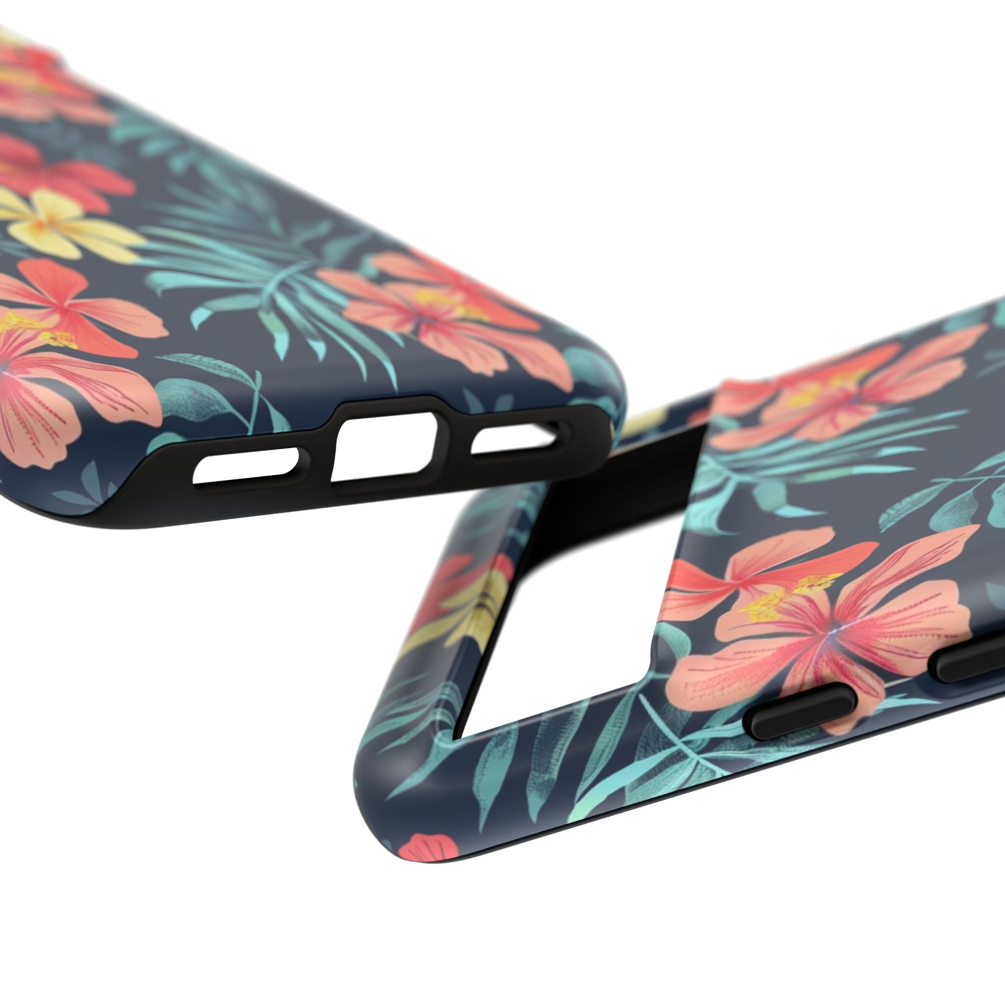 Tropical Hibiscus Navy Case