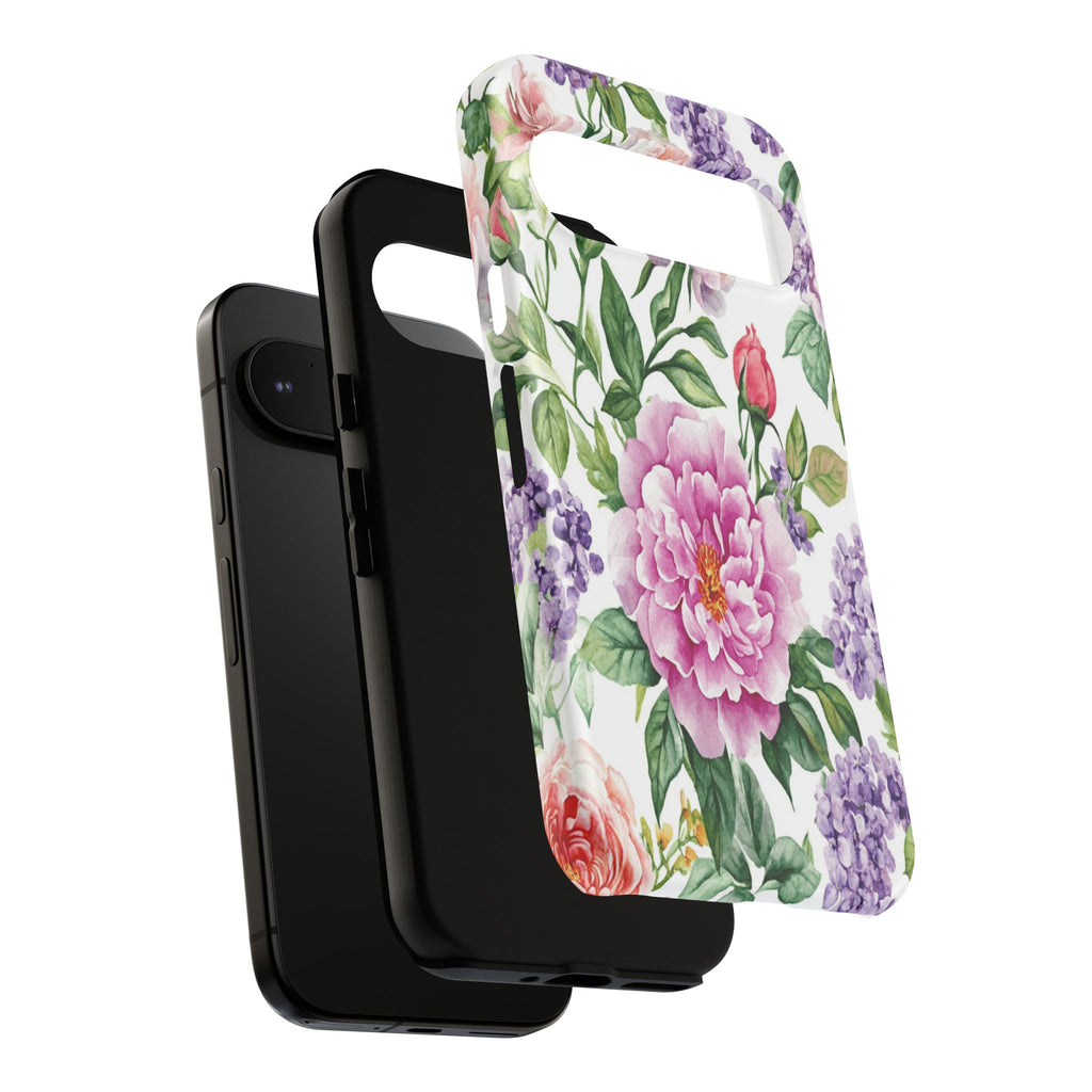 Watercolor Peonies and Lilacs Case