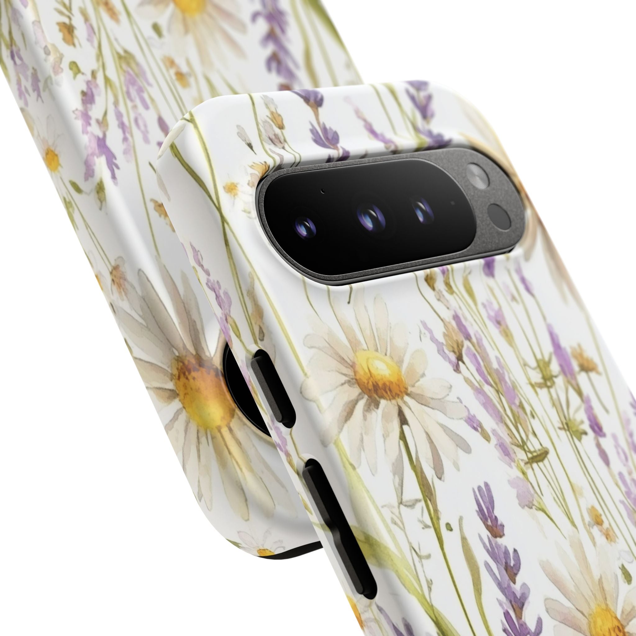 Delicate Watercolor Daisy and Lavender Case