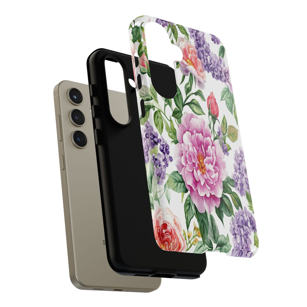 Watercolor Peonies and Lilacs Case