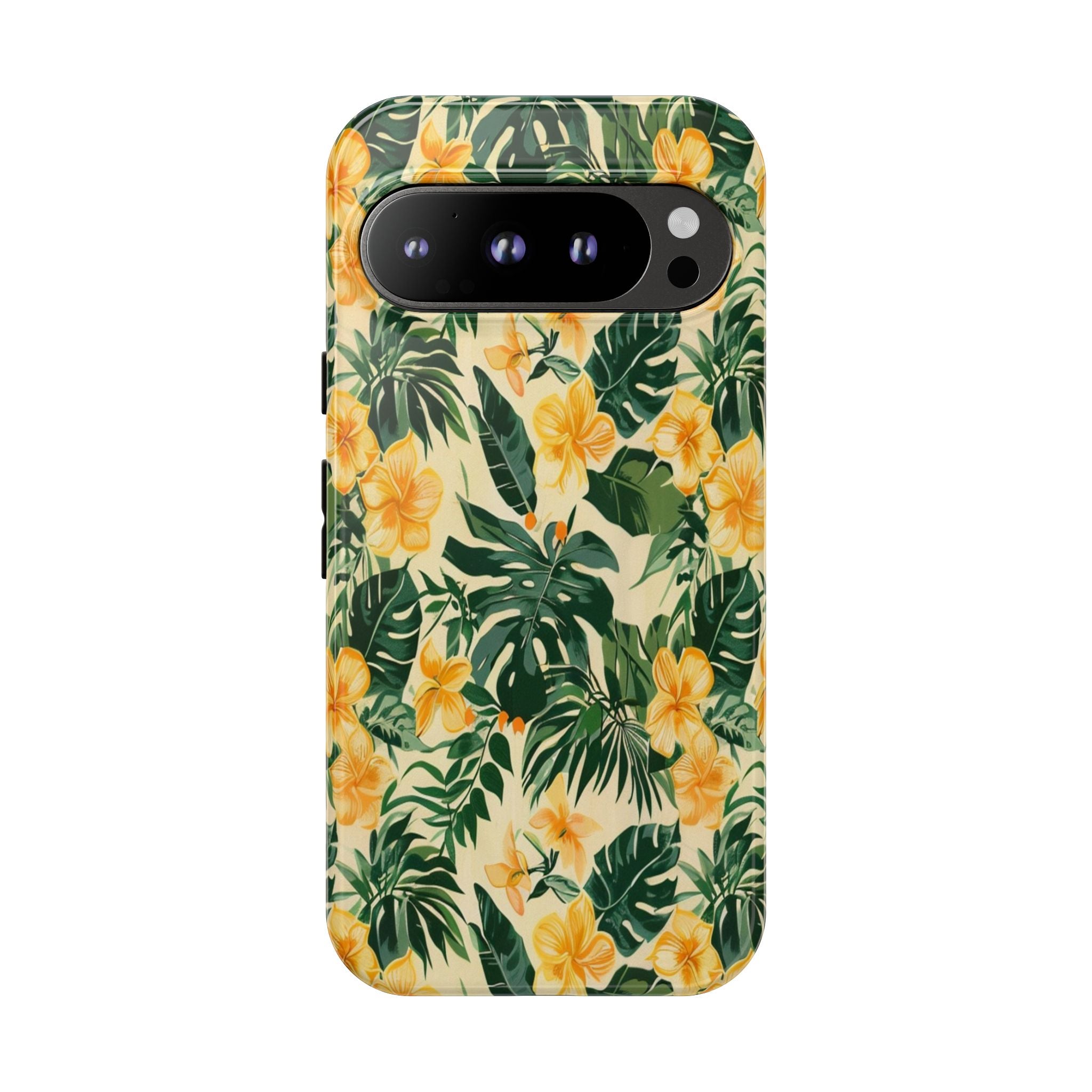 Golden Tropical Blooms