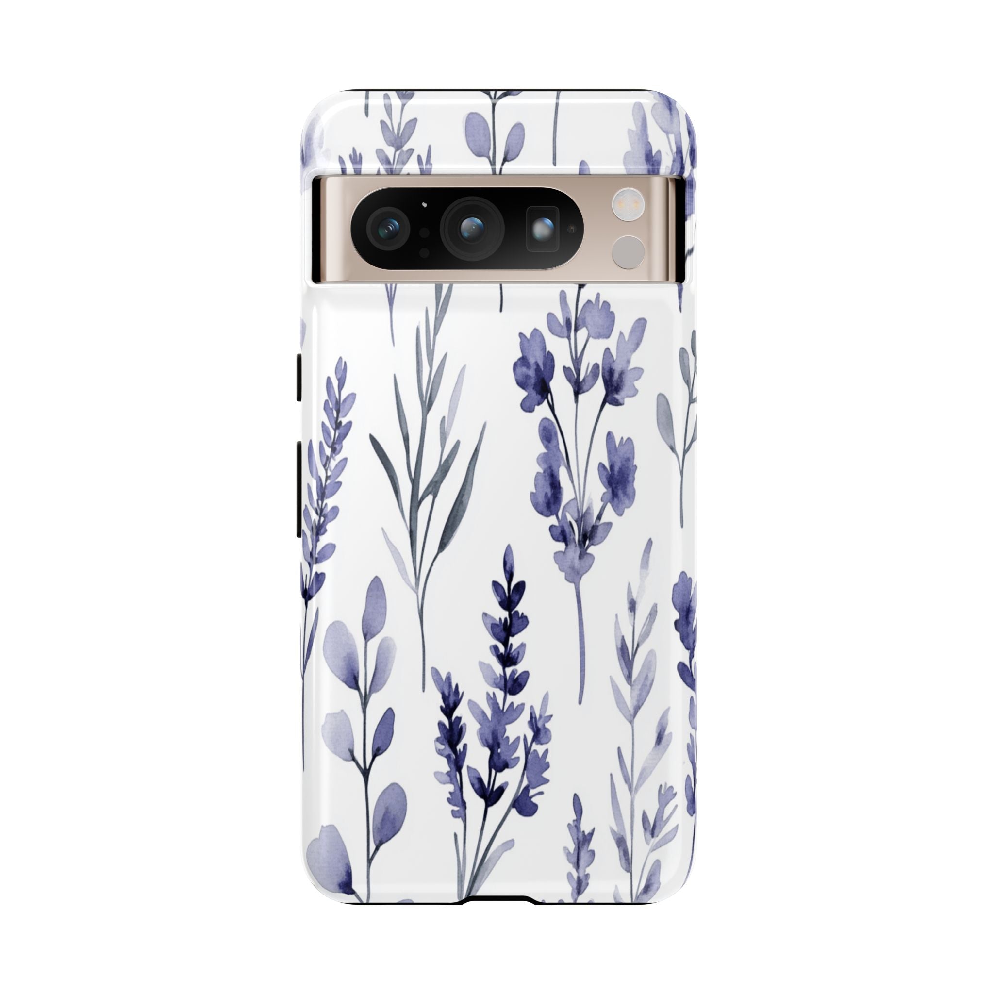 Delicate Purple Botanical Watercolor Floral Pattern
