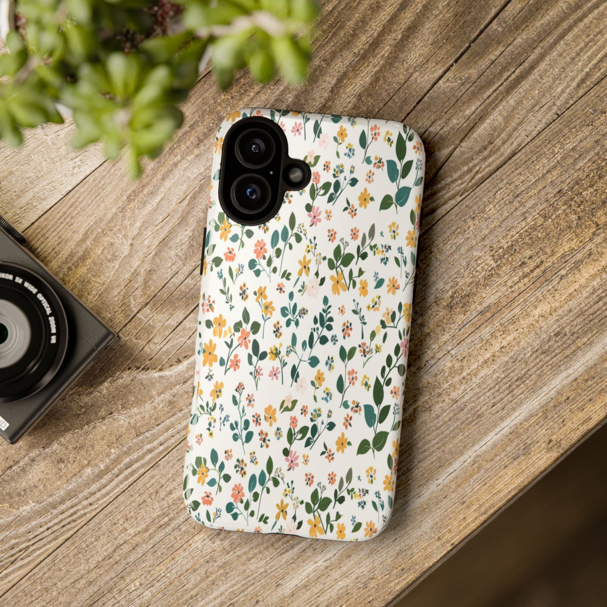 Pastel Leaves and Flowers Case