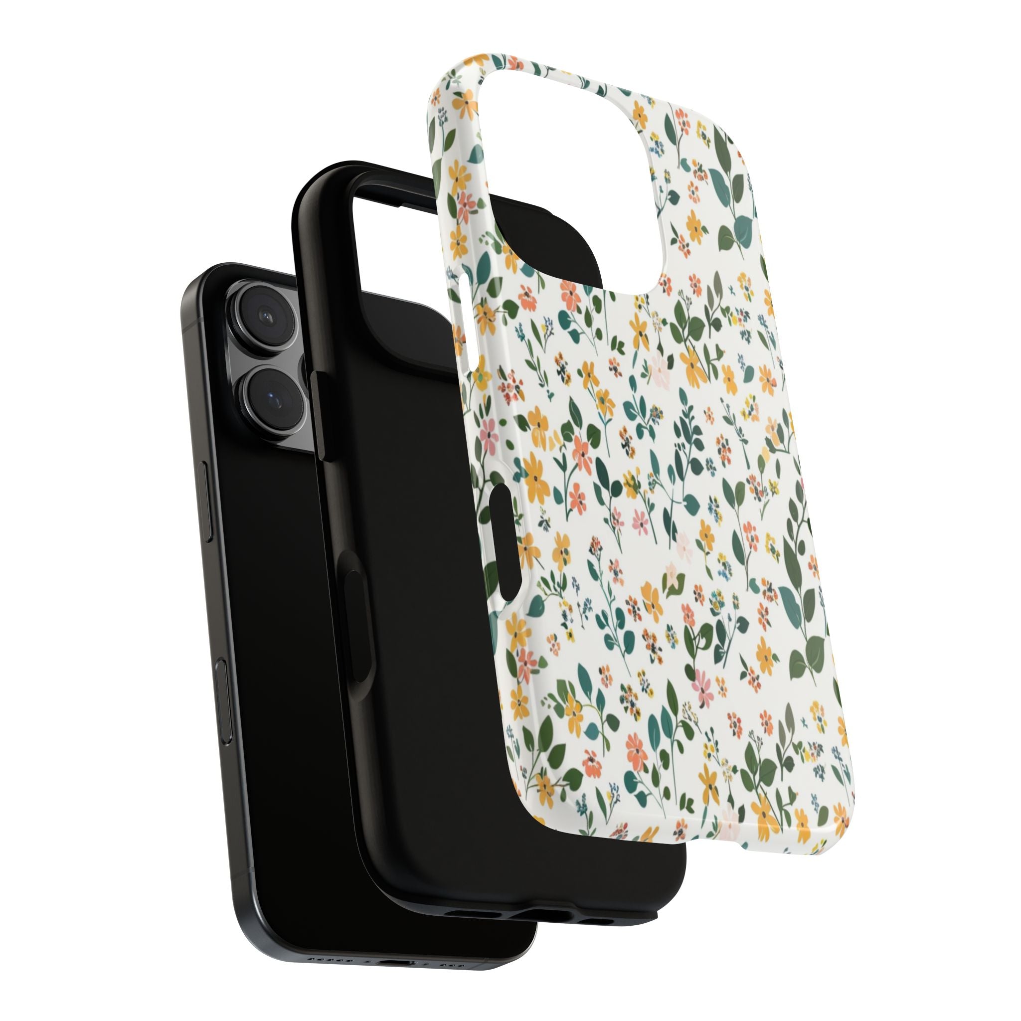 Pastel Leaves and Flowers Case