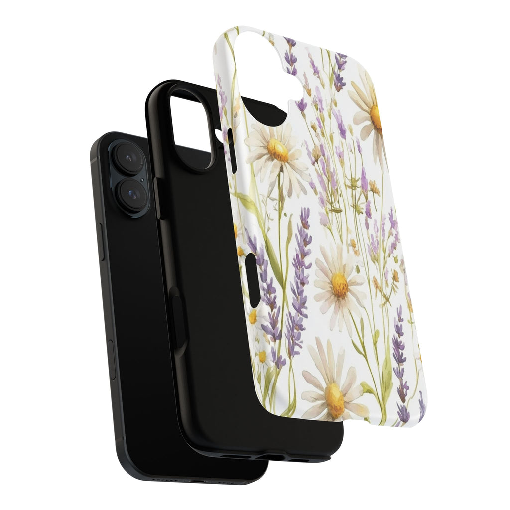 Delicate Watercolor Daisy and Lavender Case