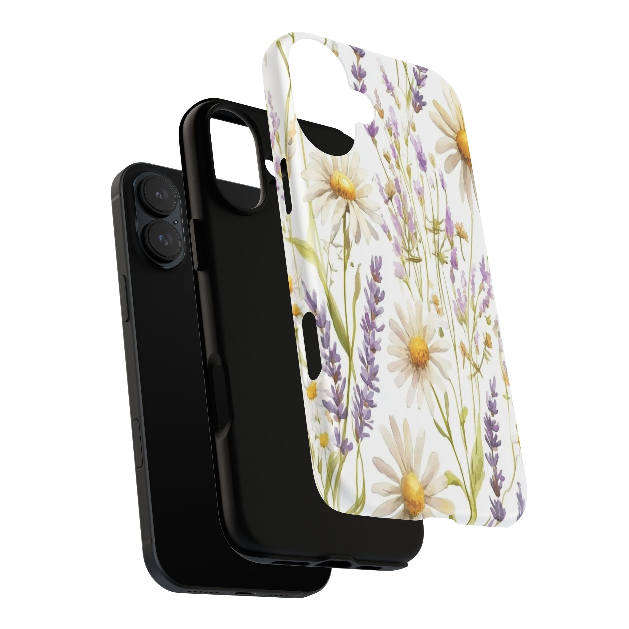 Delicate Watercolor Daisy and Lavender Case