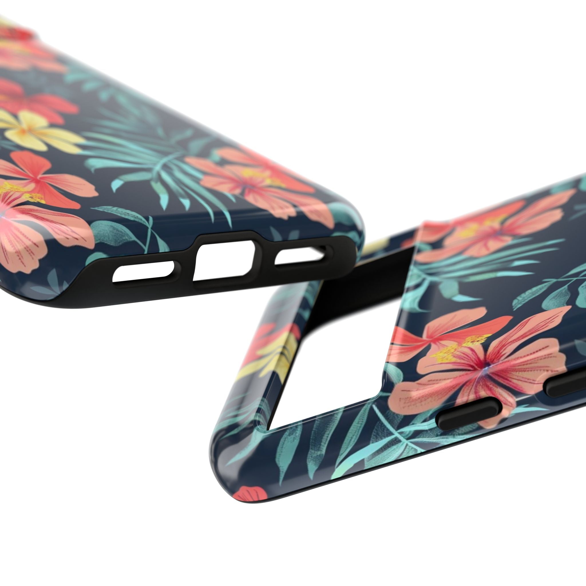 Tropical Hibiscus Navy Case