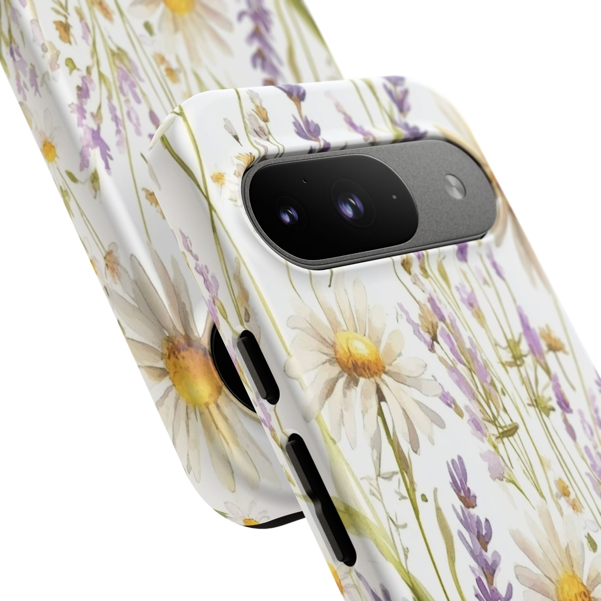 Delicate Watercolor Daisy and Lavender Case