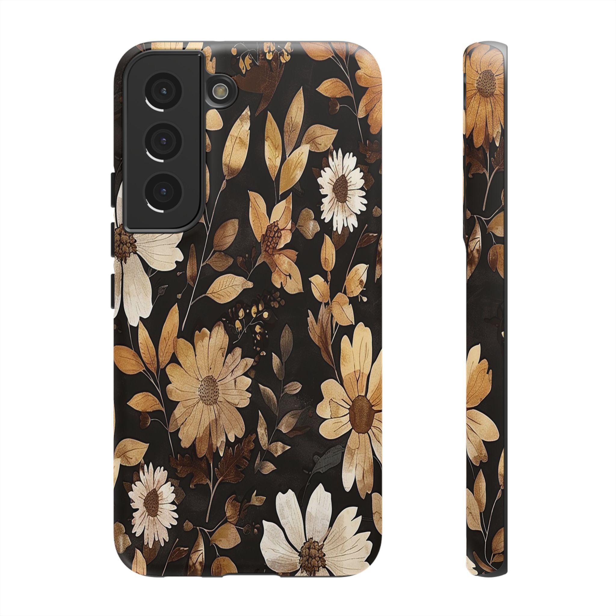 Golden Daisy Botanical on Black