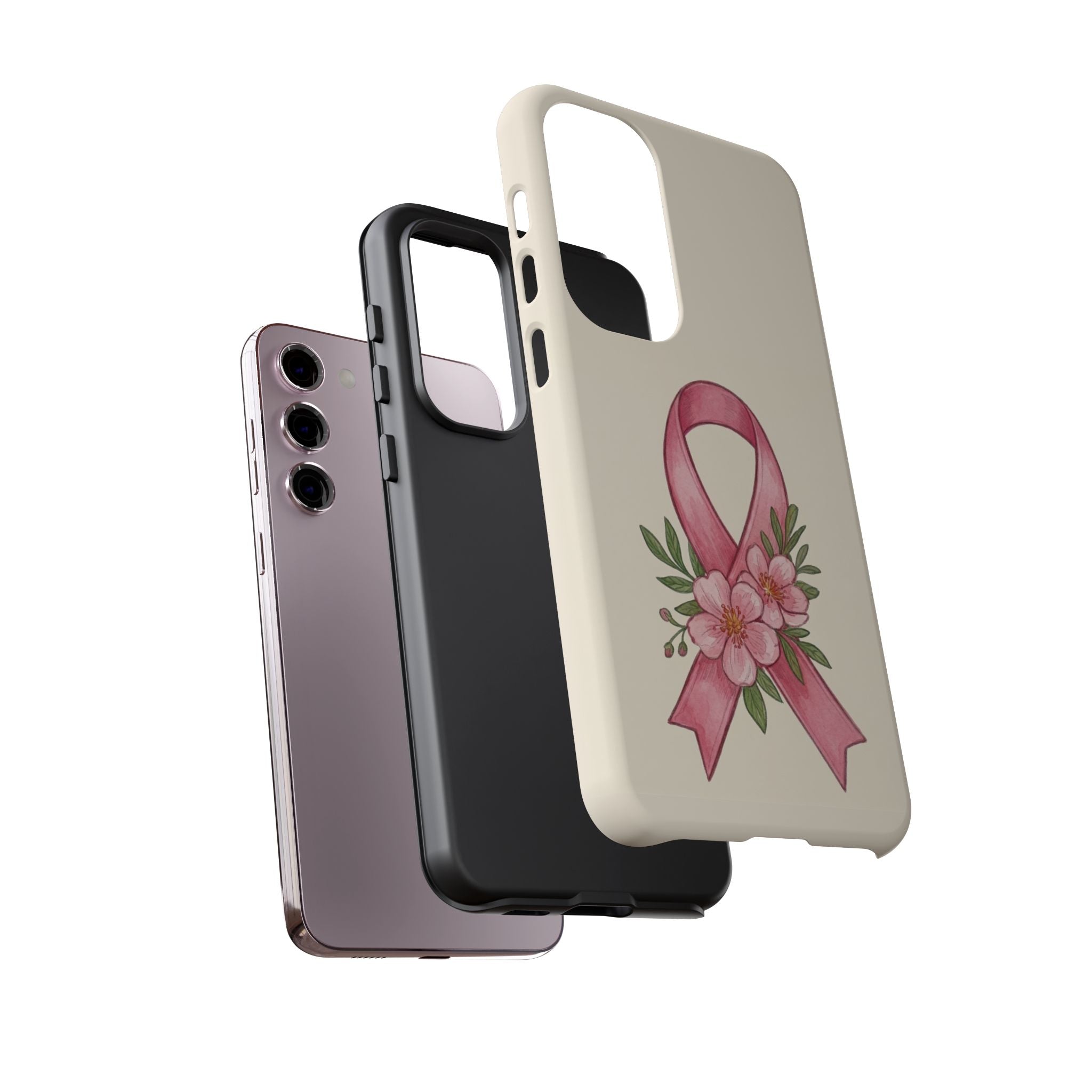 Floral Breast Cancer Awareness Case
