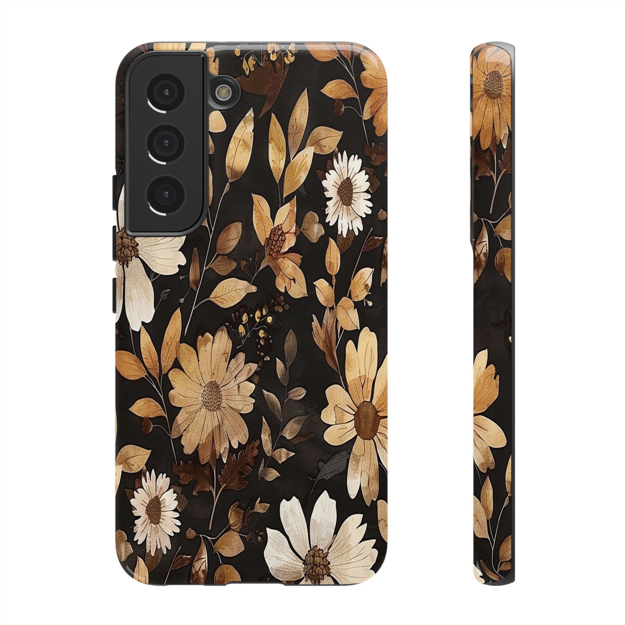 Golden Daisy Botanical on Black