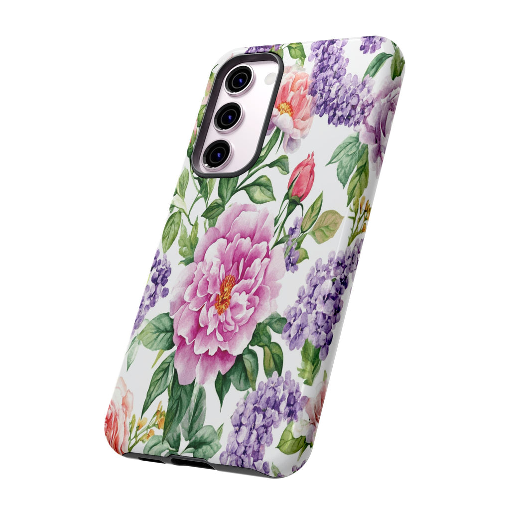 Watercolor Peonies and Lilacs Case