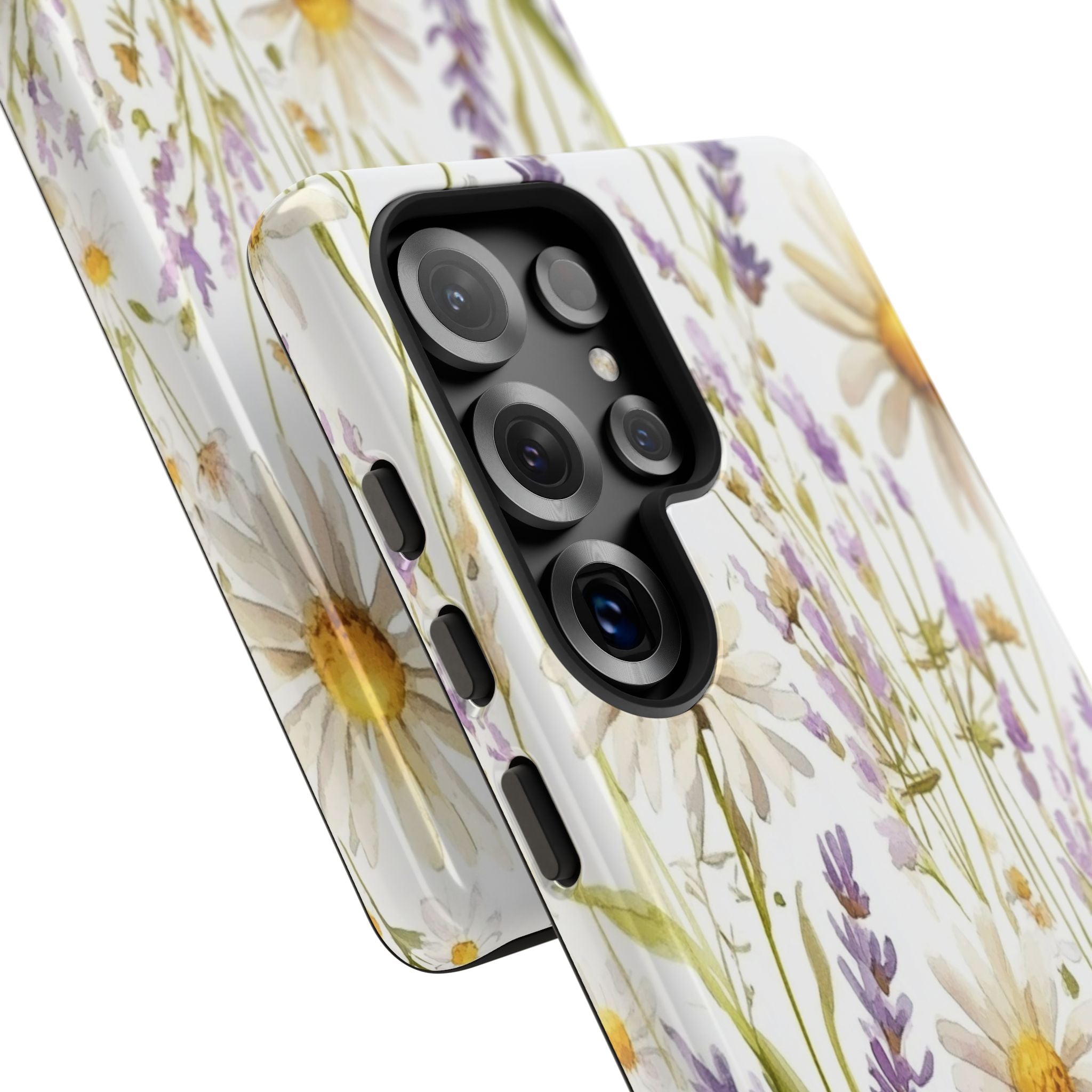 Delicate Watercolor Daisy and Lavender Case